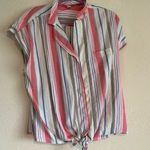 Stripped Button Down Top